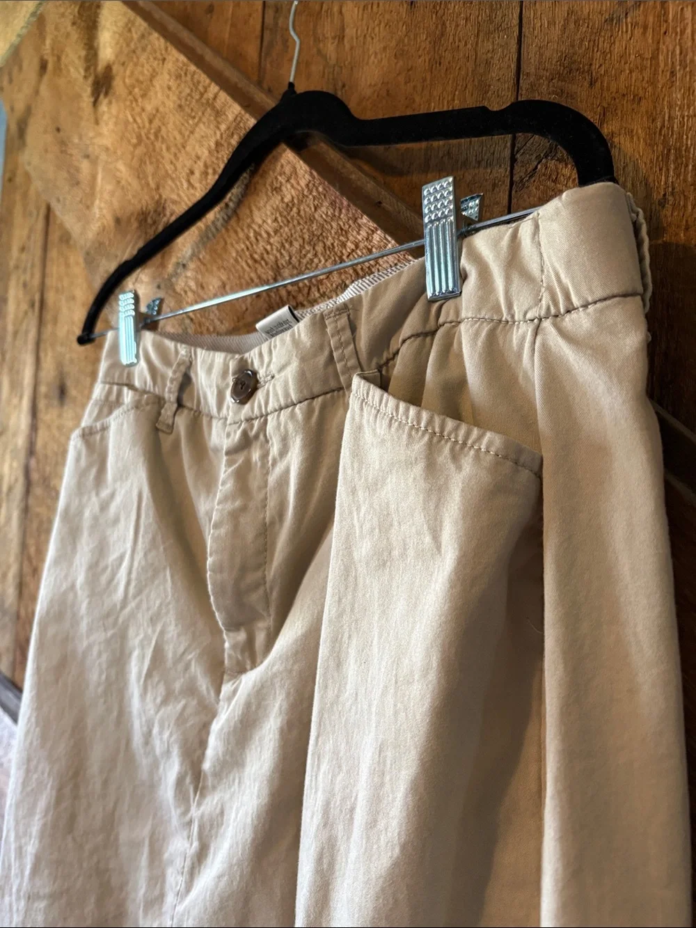 Croft & Barrow Khaki‎ Cotton Stretch Skort Front Pockets Tan Cream Womens 8